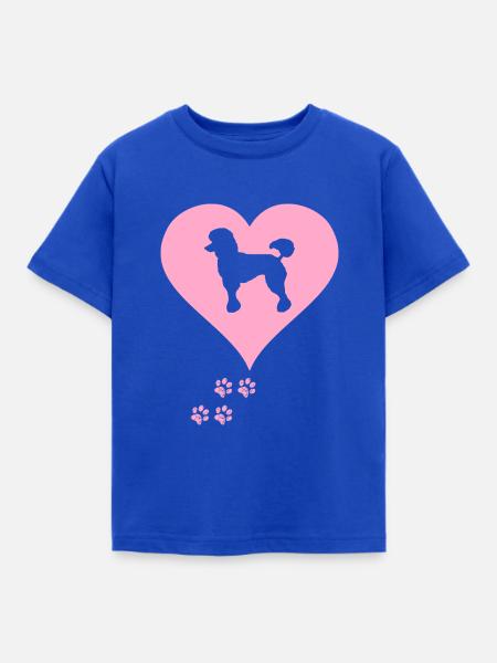 Pudel - Kinder T-Shirt - Royalblau