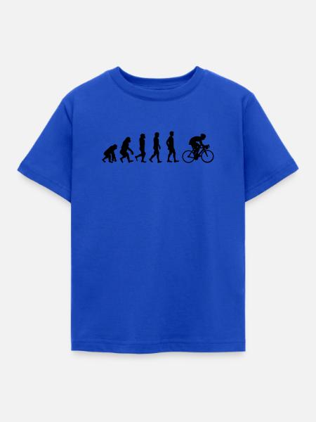 Evolution Fahrrad - Kinder T-Shirt - Royalblau