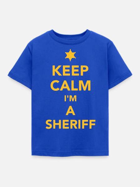 Sheriff - Kinder T-Shirt - Royalblau