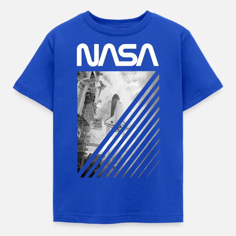 Logo di lancio dello Space Shuttle della NASA - Maglietta per bambini - blu royal