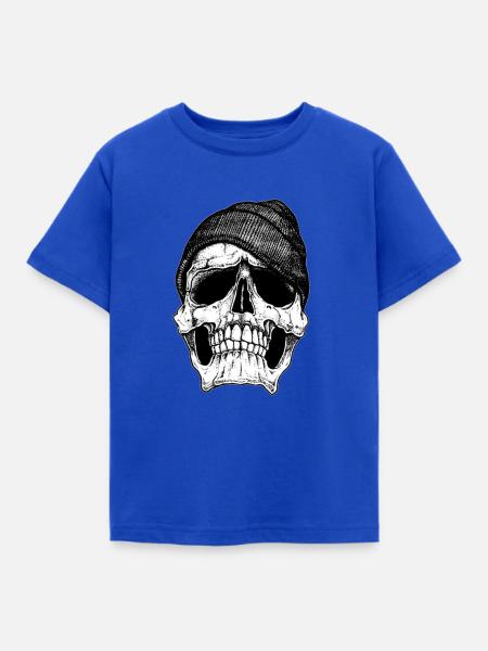 cooles Design - Kinder T-Shirt - Royalblau