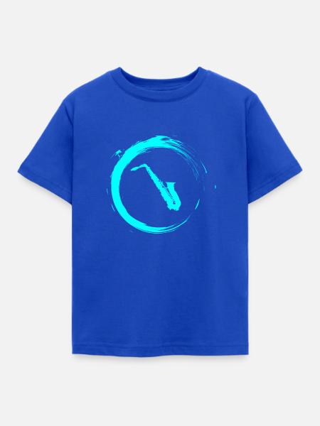 Saxofon - Kinder T-Shirt - Royalblau