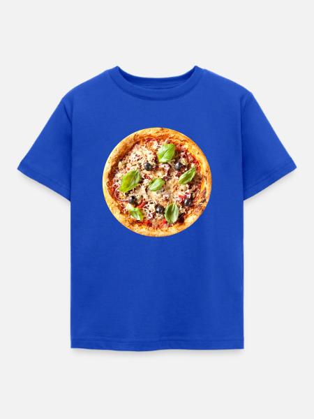 Pizza Basilikum - Kinder T-Shirt - Royalblau