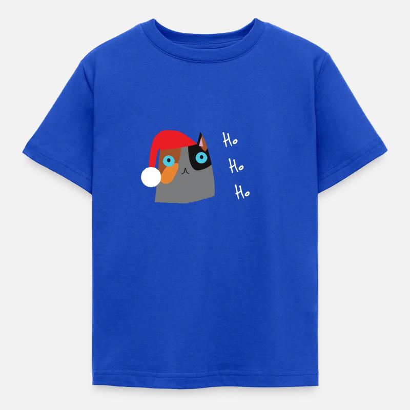 Cat HoHoHo - T-shirt Enfant - bleu royal