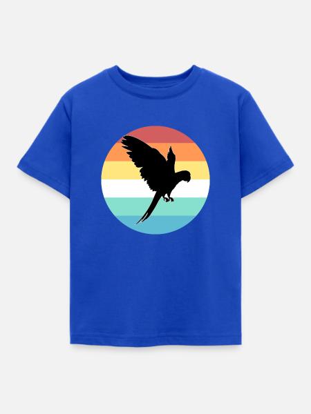Papagei - Kinder T-Shirt - Royalblau