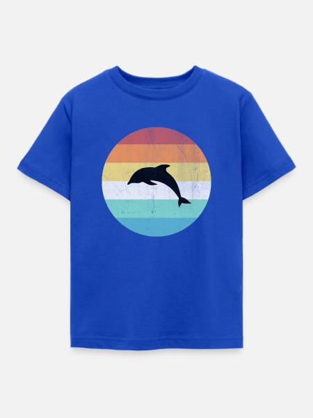 Delphin - Kinder T-Shirt - Royalblau