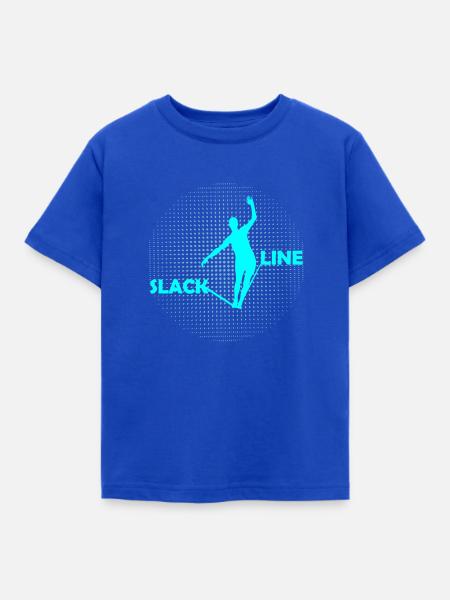 Slackline - Kinder T-Shirt - Royalblau