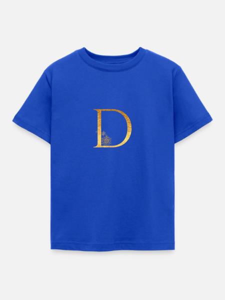 Anfangsbuchstabe D - Kinder T-Shirt - Royalblau