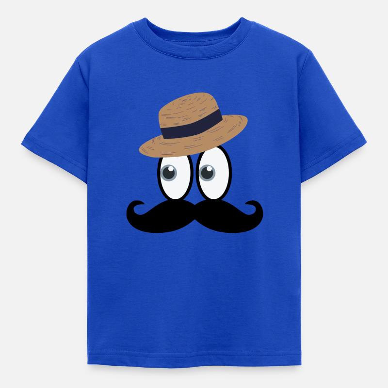 Strohut Gentleman - Kinder T-Shirt - Royalblau