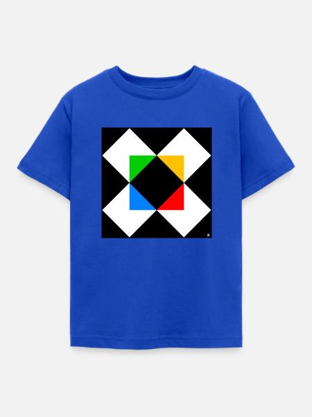 Dreieck im Quadrat 2 - Kinder T-Shirt - Royalblau