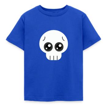 Cute Skull with puppy eyes for Halloween - Kids' T-Shirt - royal blue - Front - AI Model Kid Female (0cm)