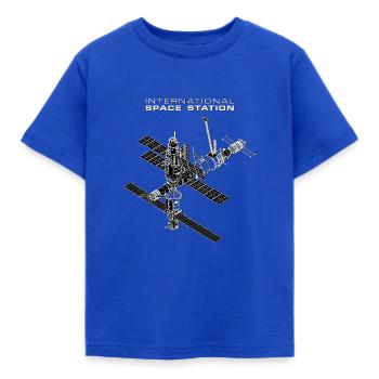 Internationale Raumstation mit Sojus - Kinder T-Shirt - Royalblau - Vorne - AI Model Kid Female (0cm)
