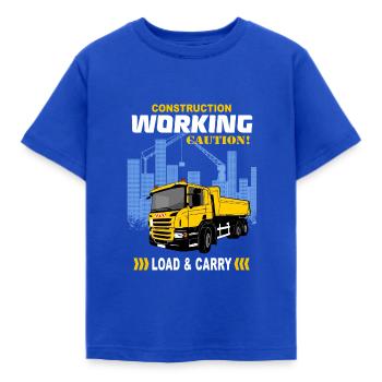 Dump truck - truck - truck - truck - Kids' T-Shirt - royal blue - Front - AI Model Kid Female (0cm)