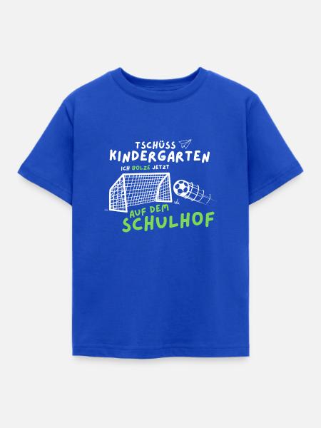 Schulanfang, Schulkind, Einschulung, Fußball - Kinder T-Shirt - Royalblau