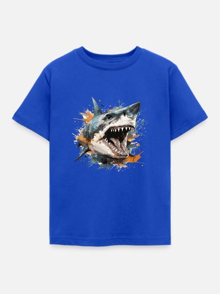 Sharkhead - Kinder T-Shirt - Royalblau