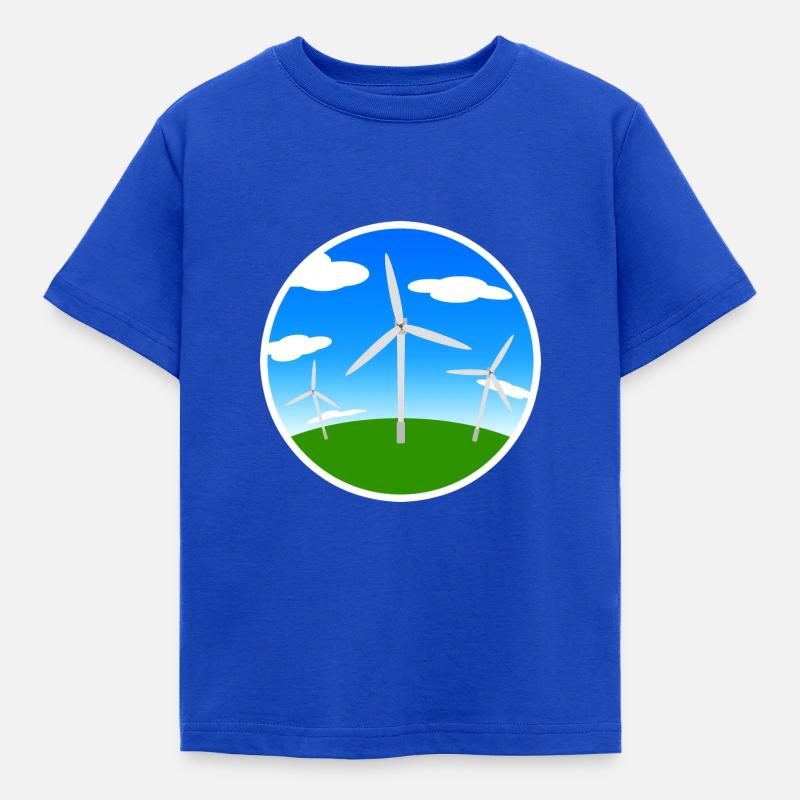 Windräder - Kinder T-Shirt - Royalblau