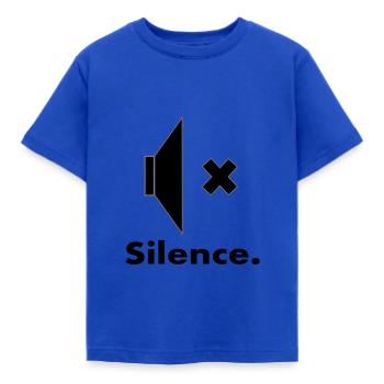 Pssst. Ruhe bitte. - Kinder T-Shirt - Royalblau - Vorne - AI Model Kid Female (0cm)