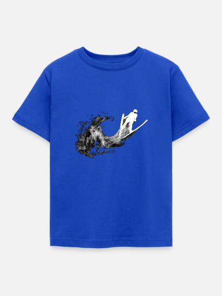 skispringen - Kinder T-Shirt - Royalblau
