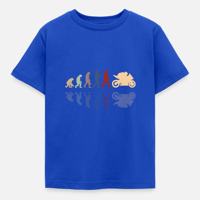 Motorcycle Evolution Vintage Shadow Biker - Kids' T-Shirt - royal blue