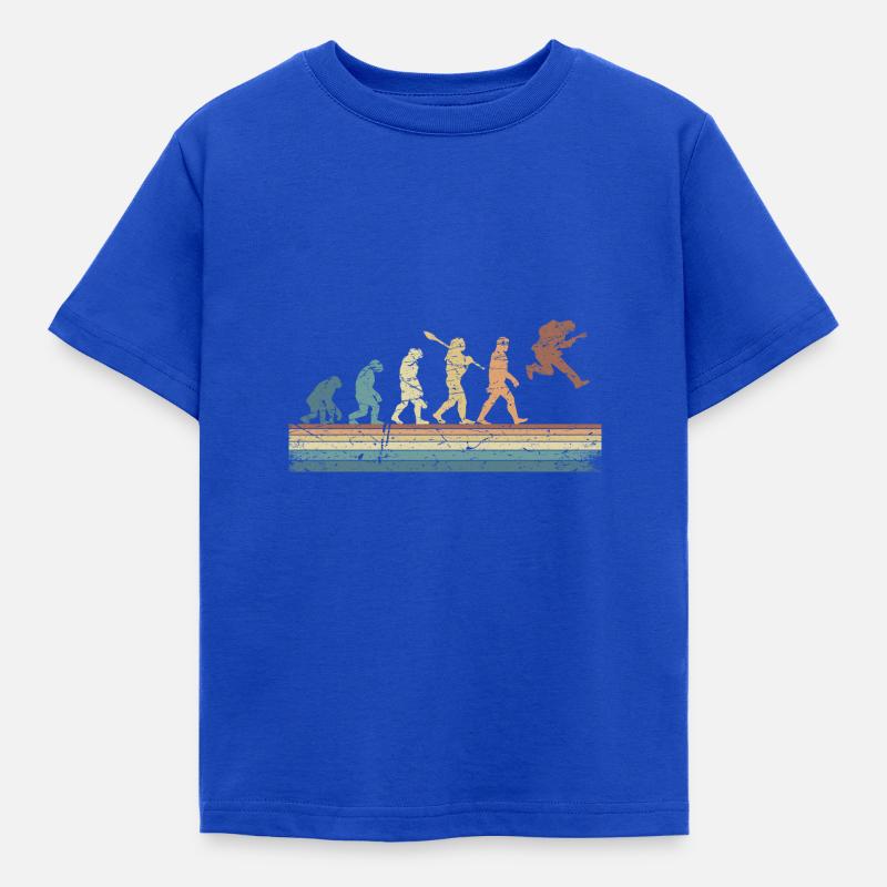 Human Evolution Guitar Band Retro Vintage - T-shirt Enfant - bleu royal