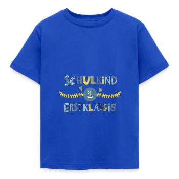 Schulkind Erstklassig - Kinder T-Shirt - Royalblau - Vorne - AI Model Kid Female (0cm)