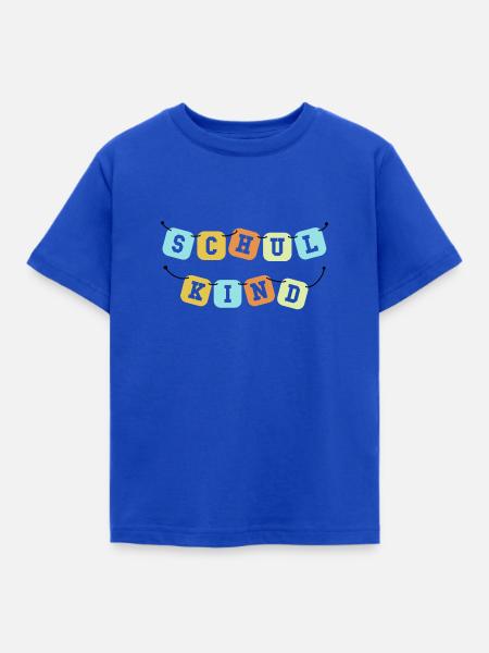 Schulkind - Wimpelkette - Kinder T-Shirt - Royalblau