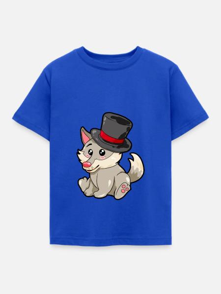 Magier Wolf - Kinder T-Shirt - Royalblau