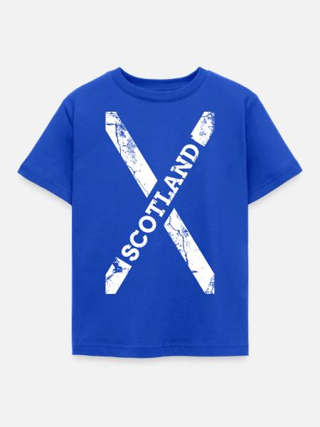 Schottland Flagge Fahne - Kinder T-Shirt - Royalblau