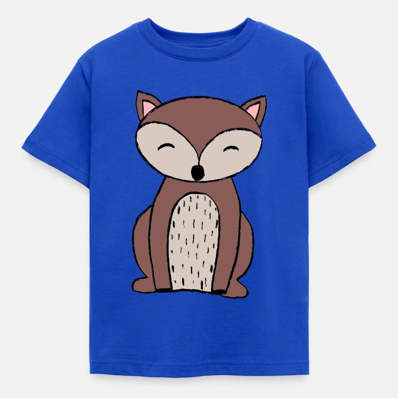 Fuchs - Kinder T-Shirt - Royalblau
