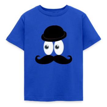 classy mustache detective - Kids' T-Shirt - royal blue - Front - AI Model Kid Female (0cm)