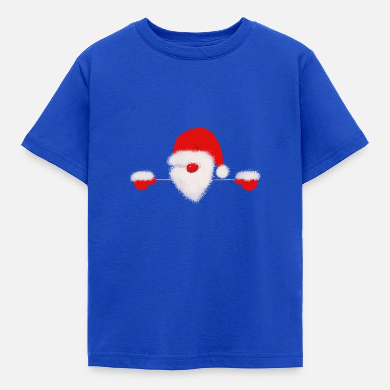 Père Noël peeping - T-shirt Enfant - bleu royal
