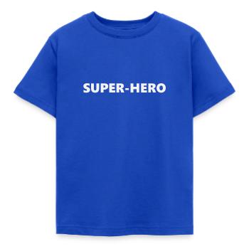 Super Hero (2140) - Kinder T-Shirt - Royalblau - Vorne - AI Model Kid Female (0cm)
