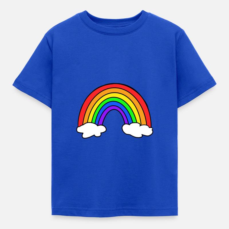 Regnbue - Børne-T-shirt - kongeblå