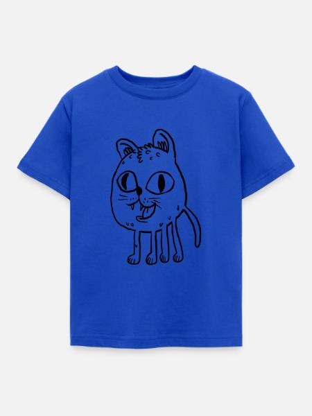 Beine am Kopf Katzer - Kinder T-Shirt - Royalblau