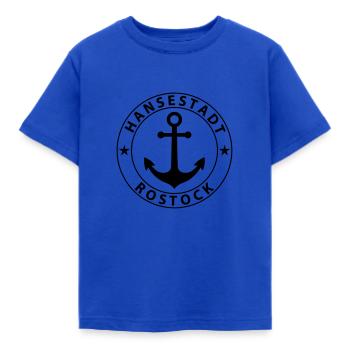 Rostock - Kinder T-Shirt - Royalblau - Vorne - AI Model Kid Female (0cm)