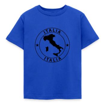 Italy - Kinder T-Shirt - Royalblau - Vorne - AI Model Kid Female (0cm)