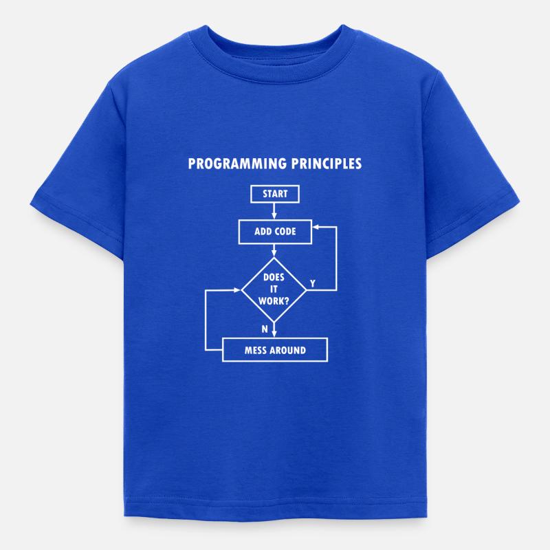 Programmieren Prinzipien Computer Science Nerd - Kinder T-Shirt - Royalblau