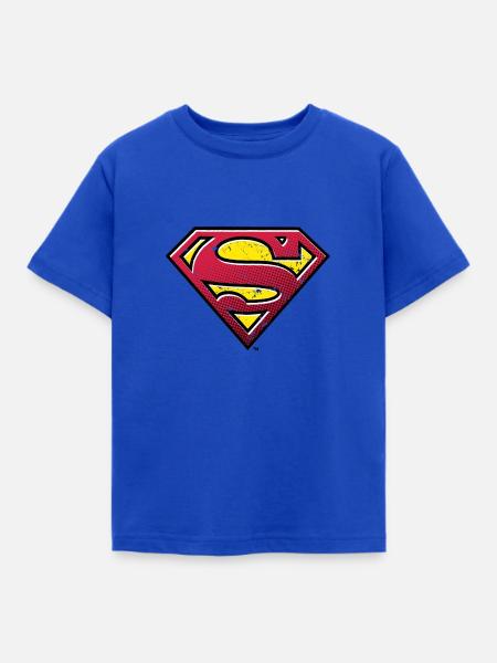 Superman S-Shield Used Look - Kinder T-Shirt - Royalblau