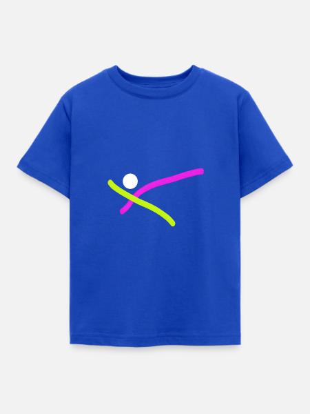 Lines & Circle - Kinder T-Shirt - Royalblau
