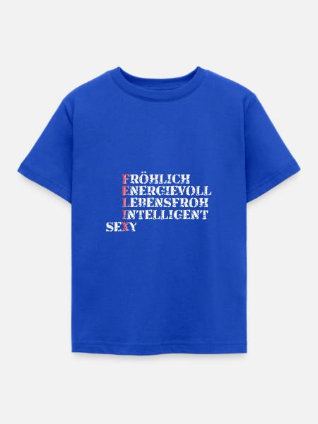 felix - Kinder T-Shirt - Royalblau
