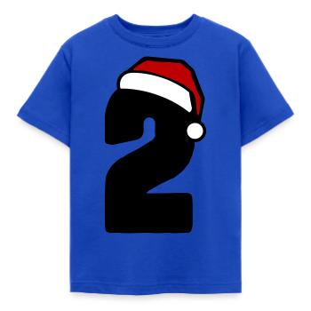 2 Number Christmas - Kids' T-Shirt - royal blue - Front - AI Model Kid Female (0cm)