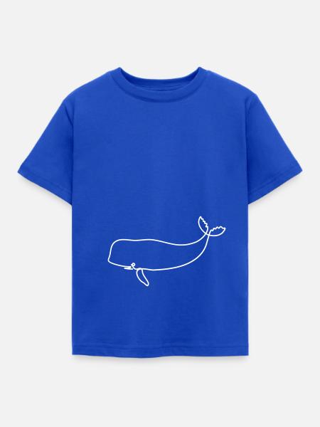 Wal - Kinder T-Shirt - Royalblau