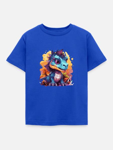 Dragon Kid - Kinder T-Shirt - Royalblau