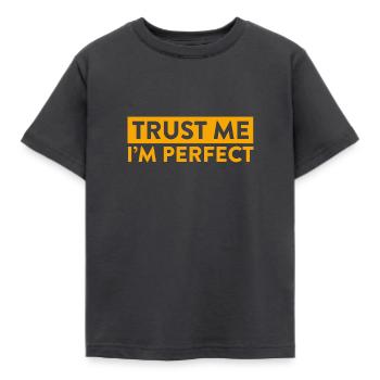 Flawless Confidence Tee - Kids' T-Shirt - dark grey - Front - AI Model Kid Female (0cm)