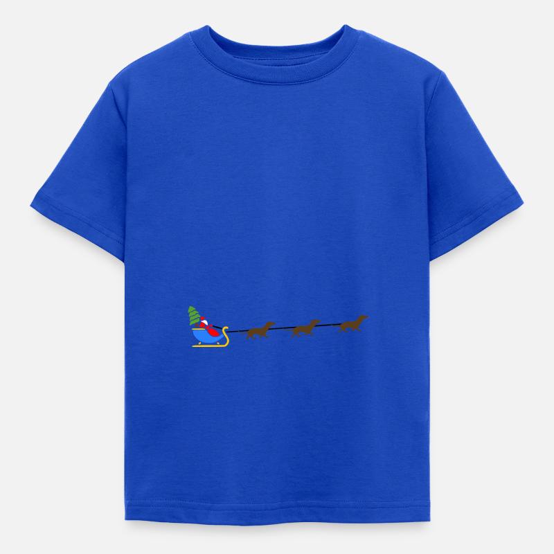 Dackel Weihnachten - Kinder T-Shirt - Royalblau