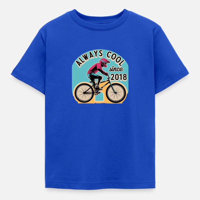 Always Cool Since 2018. Biker BMX. - Kinder T-Shirt - Royalblau