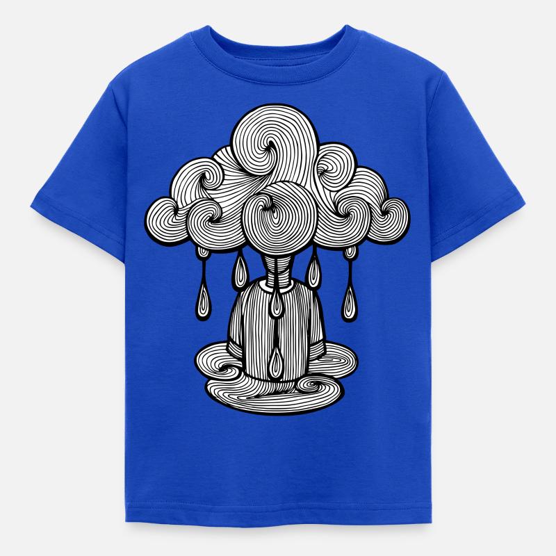 Cloud Monday rain, Monday is bad ... - Kids' T-Shirt - royal blue