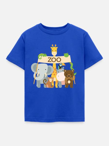 Zoo - Kinder T-Shirt - Royalblau