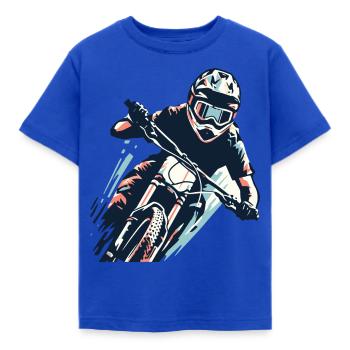 Extreme Downhill MTB Rush - Kids' T-Shirt - royal blue - Front - AI Model Kid Female (0cm)