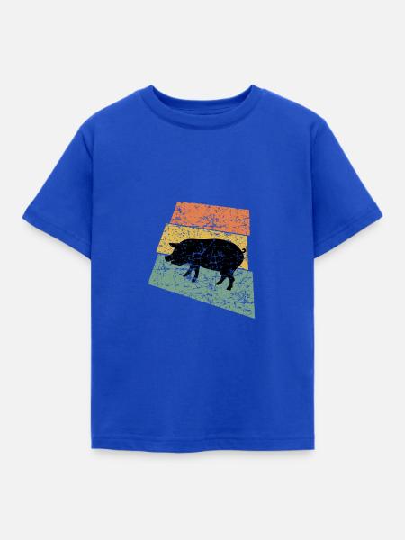 GLÜCKSSCHWEIN - Kinder T-Shirt - Royalblau